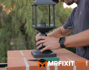 attaching post lamp