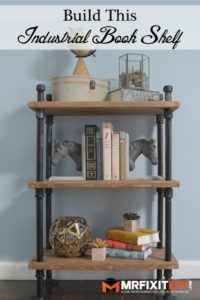 industrial black pipe book shelf tutorial