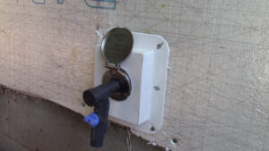 Aquor water system house hydrant home prepped for winter