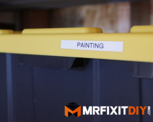 labeling tubs shed storage