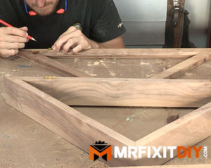 laying out hinges memorial flag case