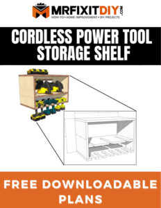 cordless power tool storage shelf free plans