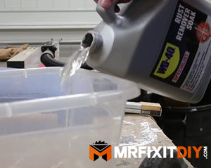 WD40 rust remover soak