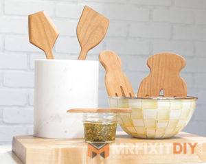 wooden kitchen utensils